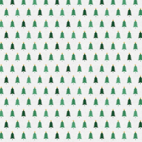 Michaels, Fabric Editions White Oh Christmas Tree Cotton Fabric – Category: Christmas